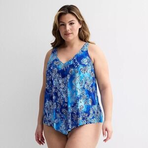 Bal Harbour V-Neck Hanky Fauxkini Plus Size 20W